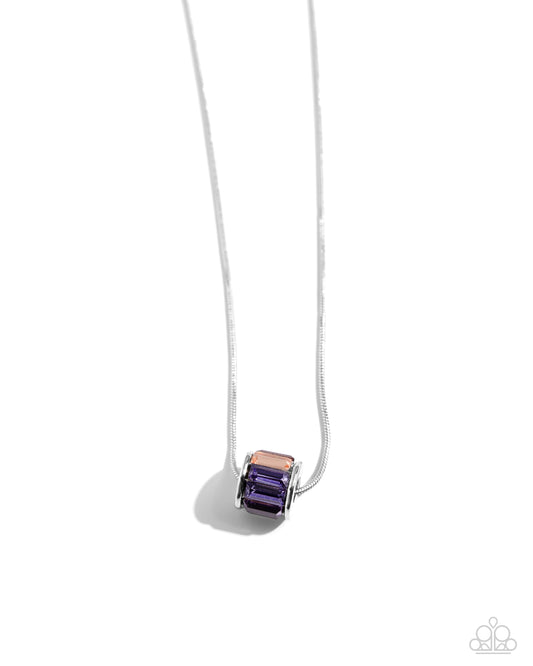 Paparazzi Necklaces - Warden Wheel - Purple