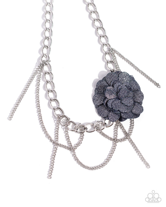 Paparazzi PREORDER Necklaces - Deconstructed Denim - Blue