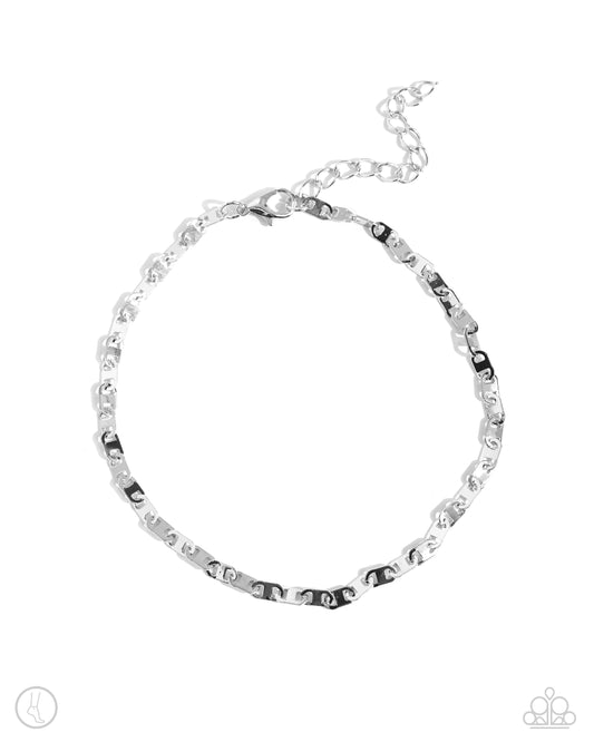 Paparazzi Anklets - Linked Legacy - Silver