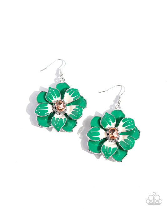 Paparazzi PREORDER Earrings - Tropical Treasure - Green