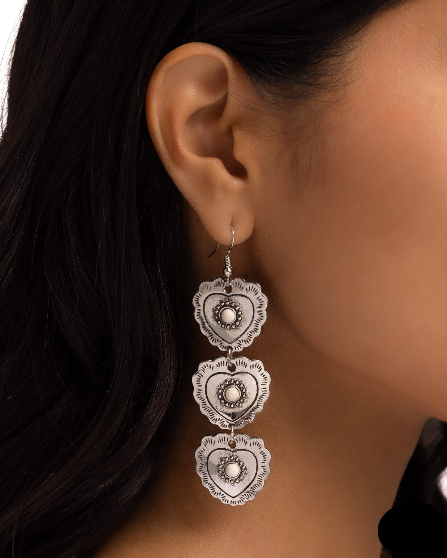 Paparazzi Earrings - Vintage Allure - White