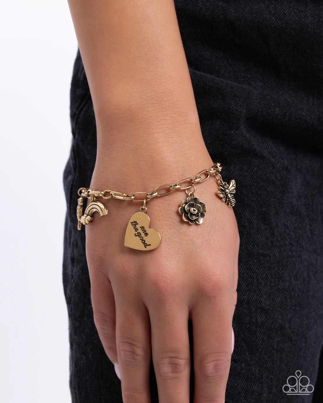 Paparazzi Bracelets - Positive Outlook - Gold