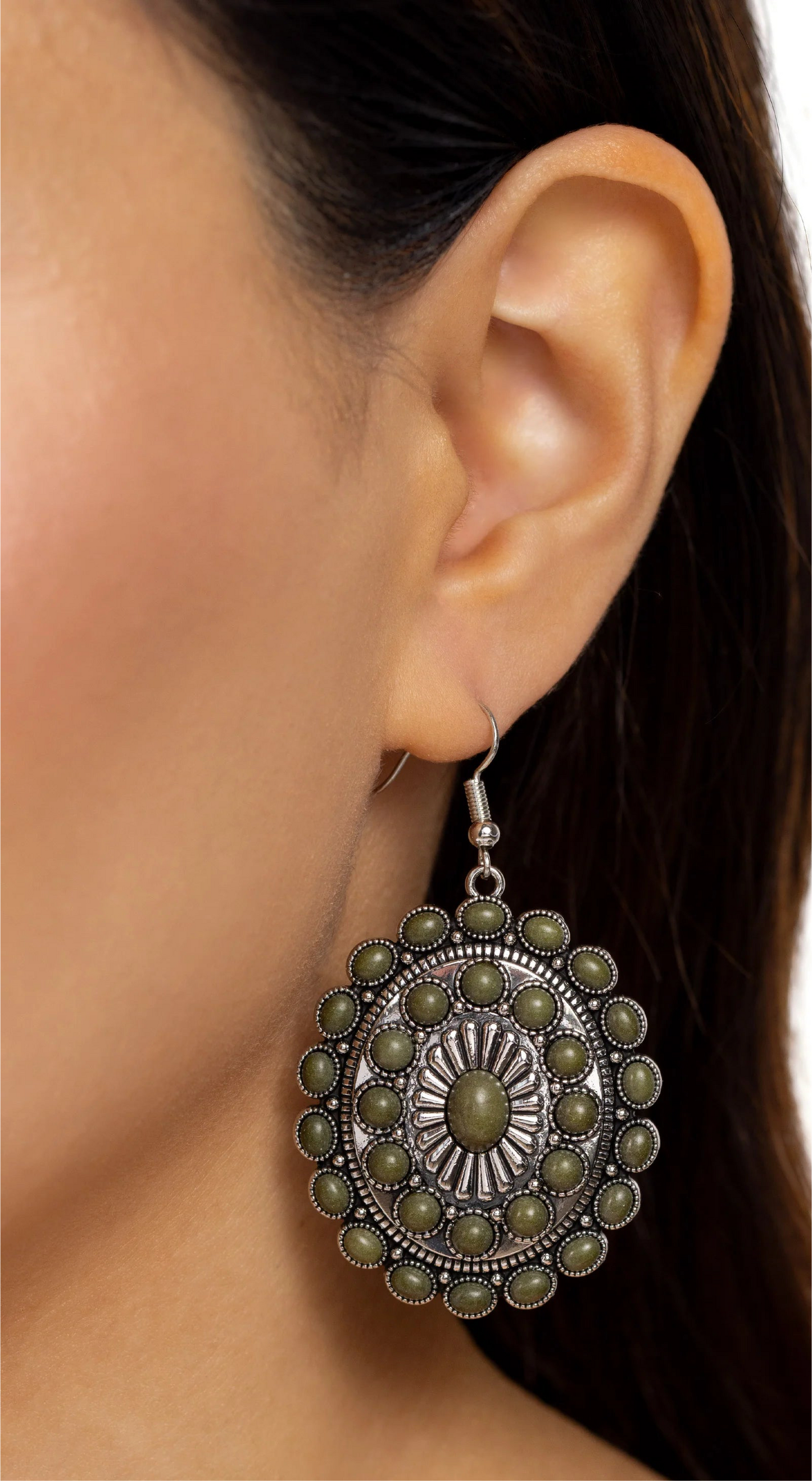 Paparazzi Earrings - Bohemian Badlands - Green