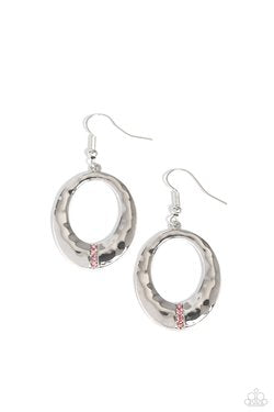 Paparazzi Earrings - Center Stage Classic - Pink