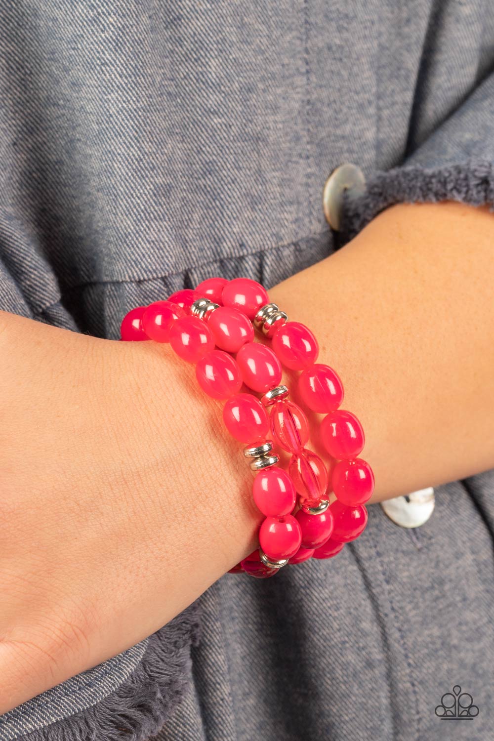 Paparazzi Bracelets - Coastal Coastin - Pink