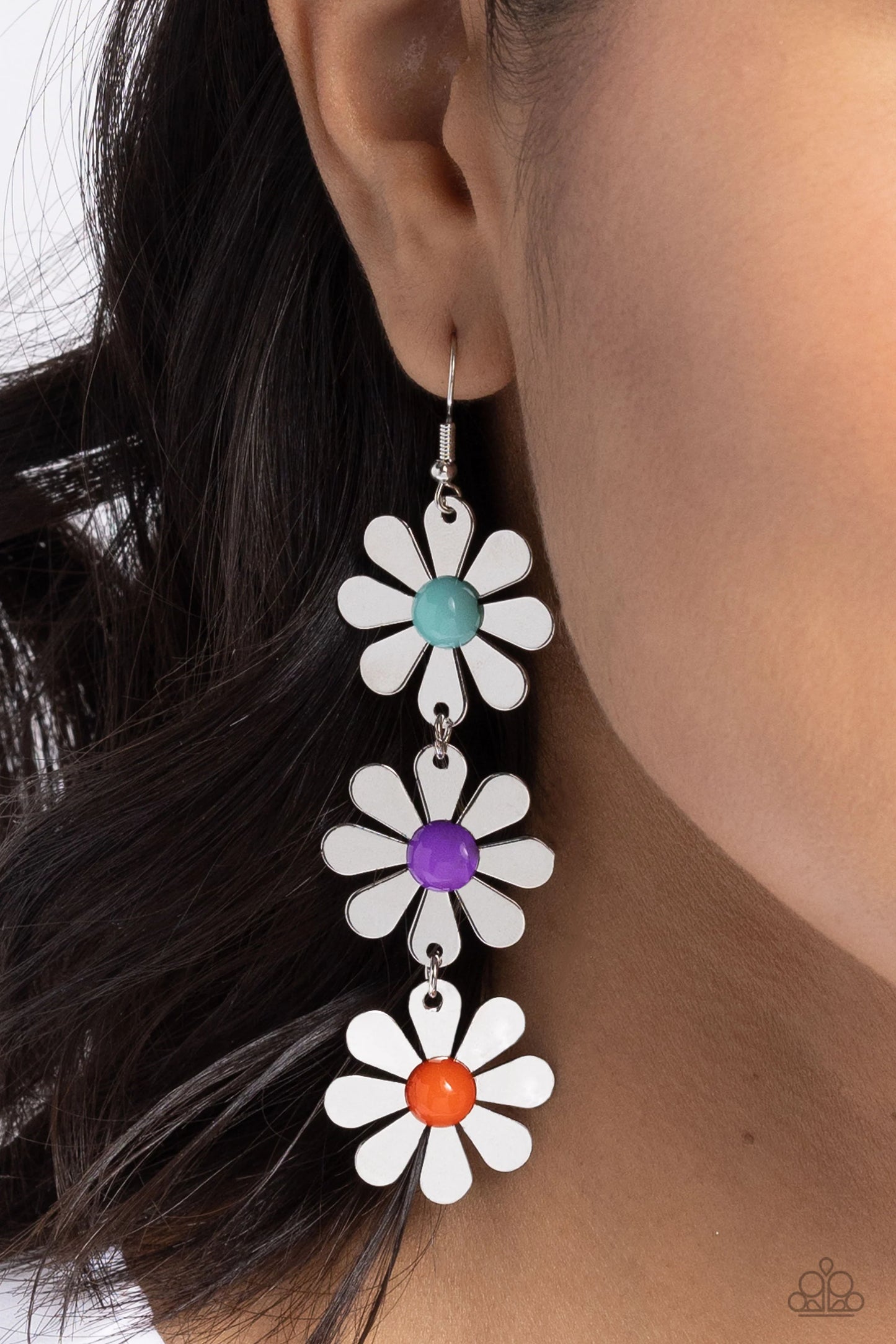 Paparazzi Earrings - Daisy Dame - Purple