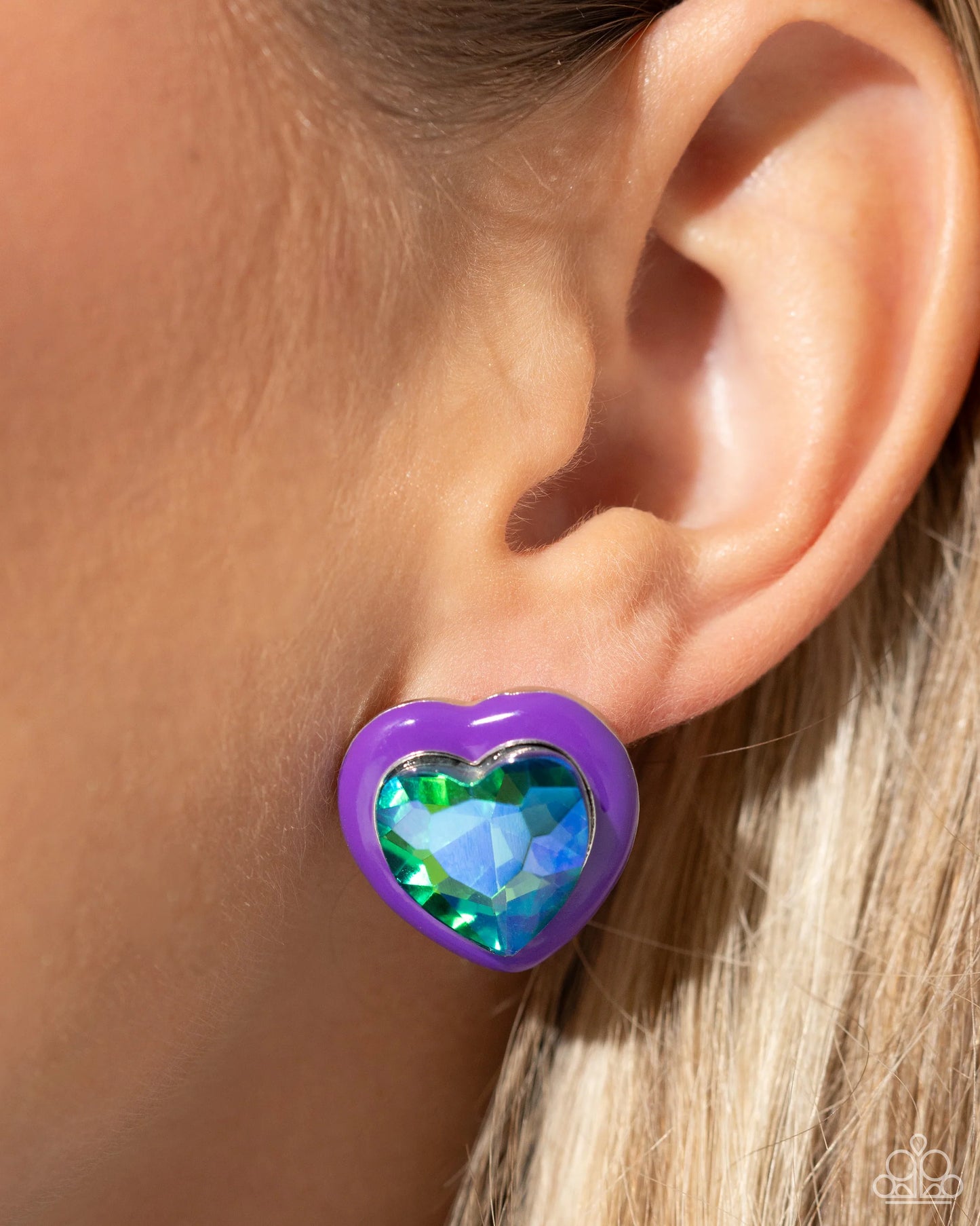 Paparazzi Earrings - Heartfelt Haute - Purple