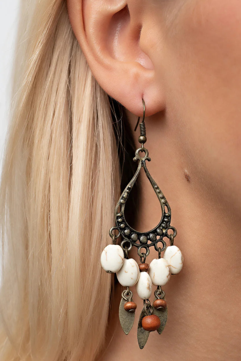 Paparazzi Earrings - Adobe Air - Brass