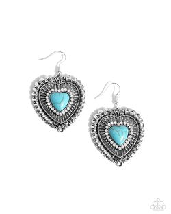 Paparazzi PREORDER Earrings - Antiqued Advocate - Blue