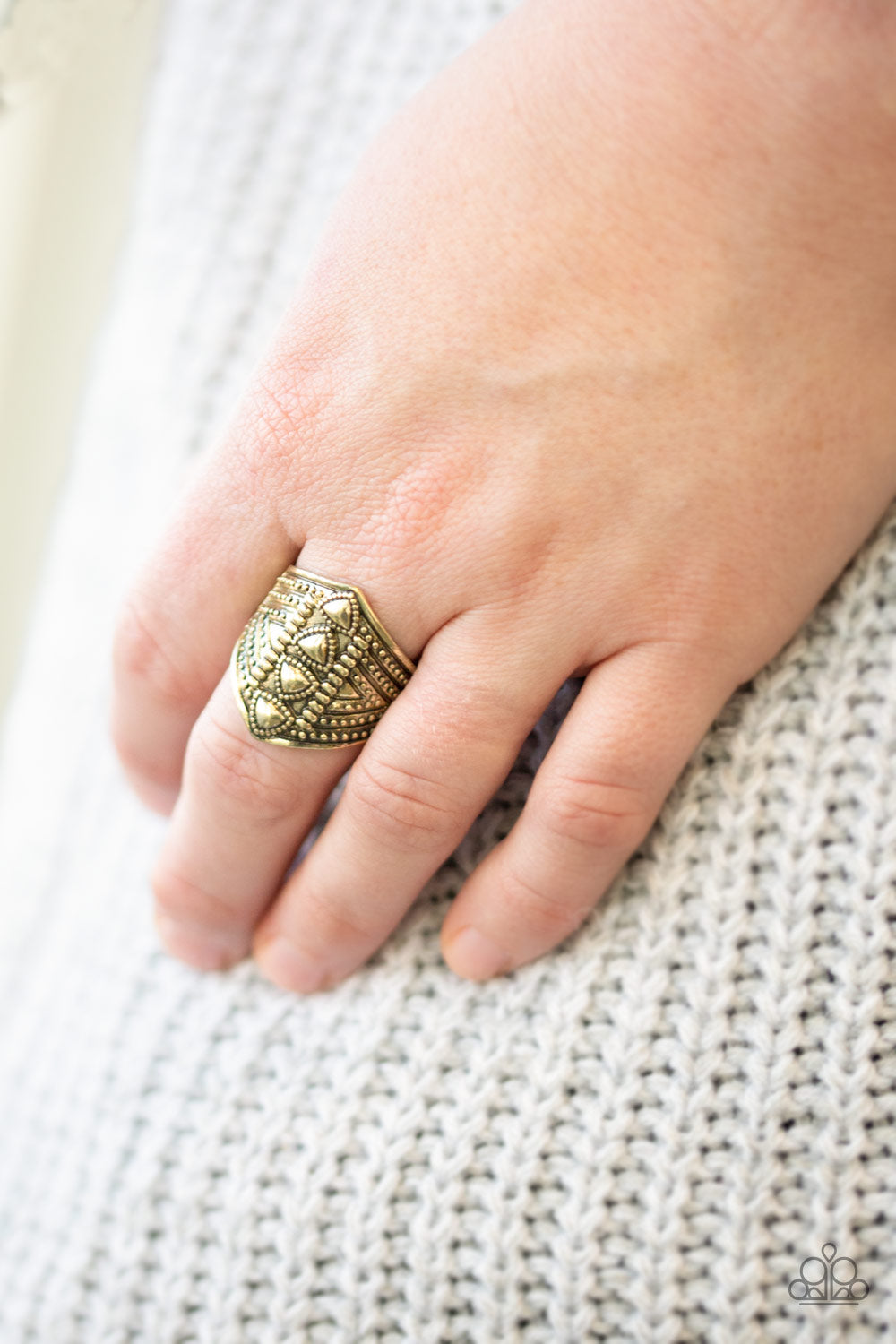 Paparazzi Rings - Texture Tracker - Brass