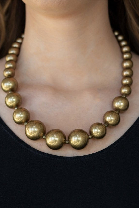 Paparazzi Necklaces - Living Up to Reputation - Brass