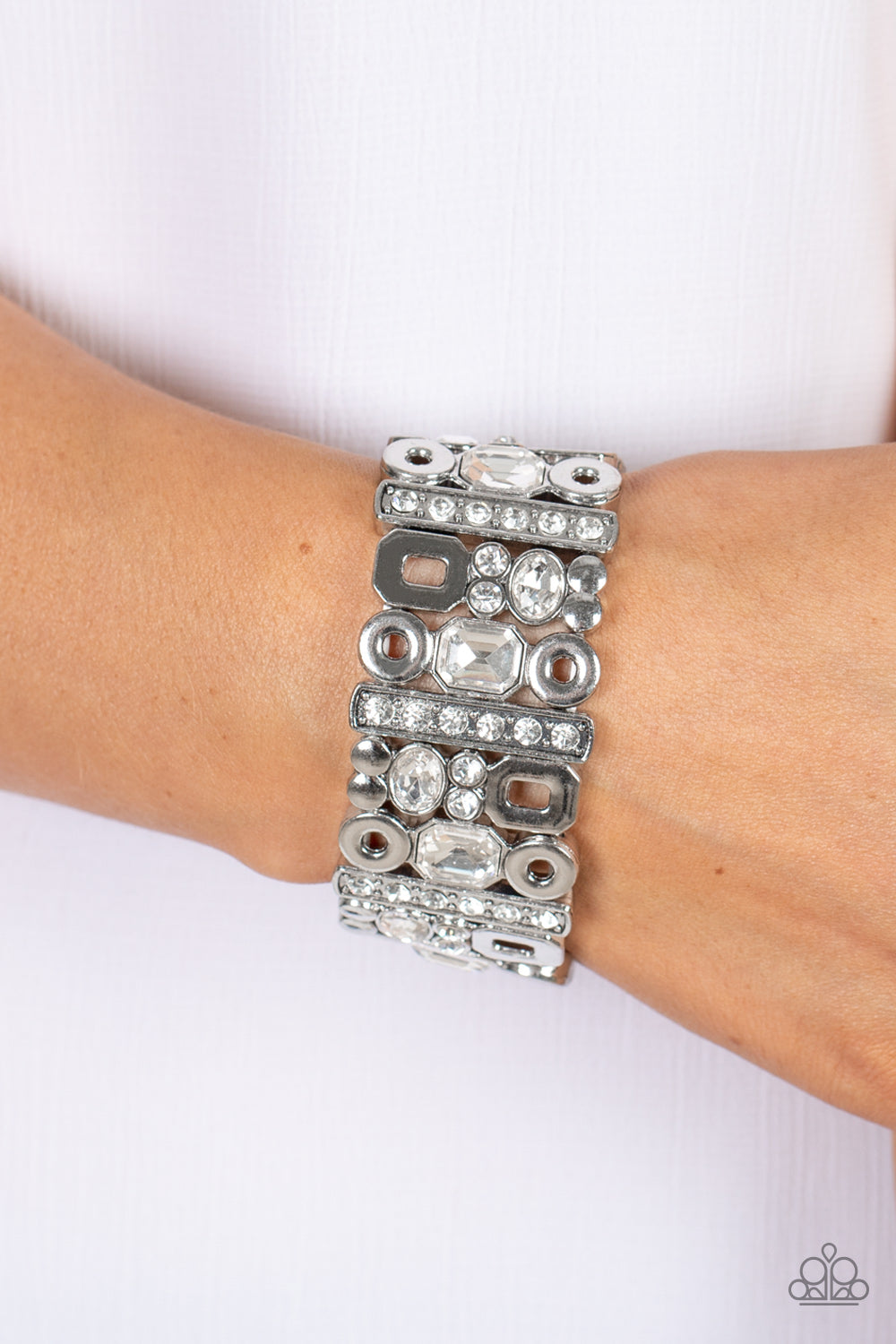 Paparazzi Bracelets - Dynamically Diverse - White