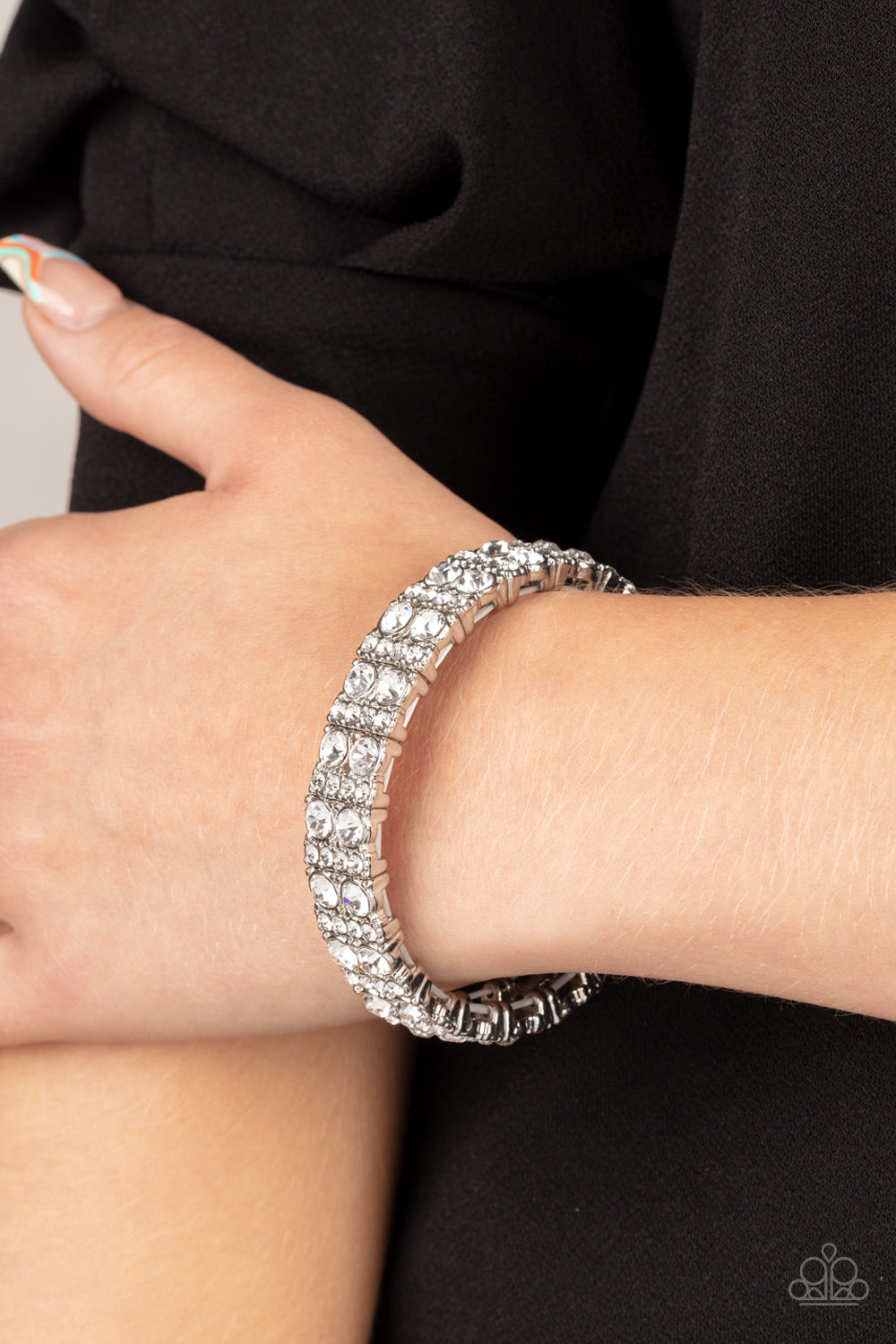 Paparazzi Bracelets - Mic Dropping Drama - White