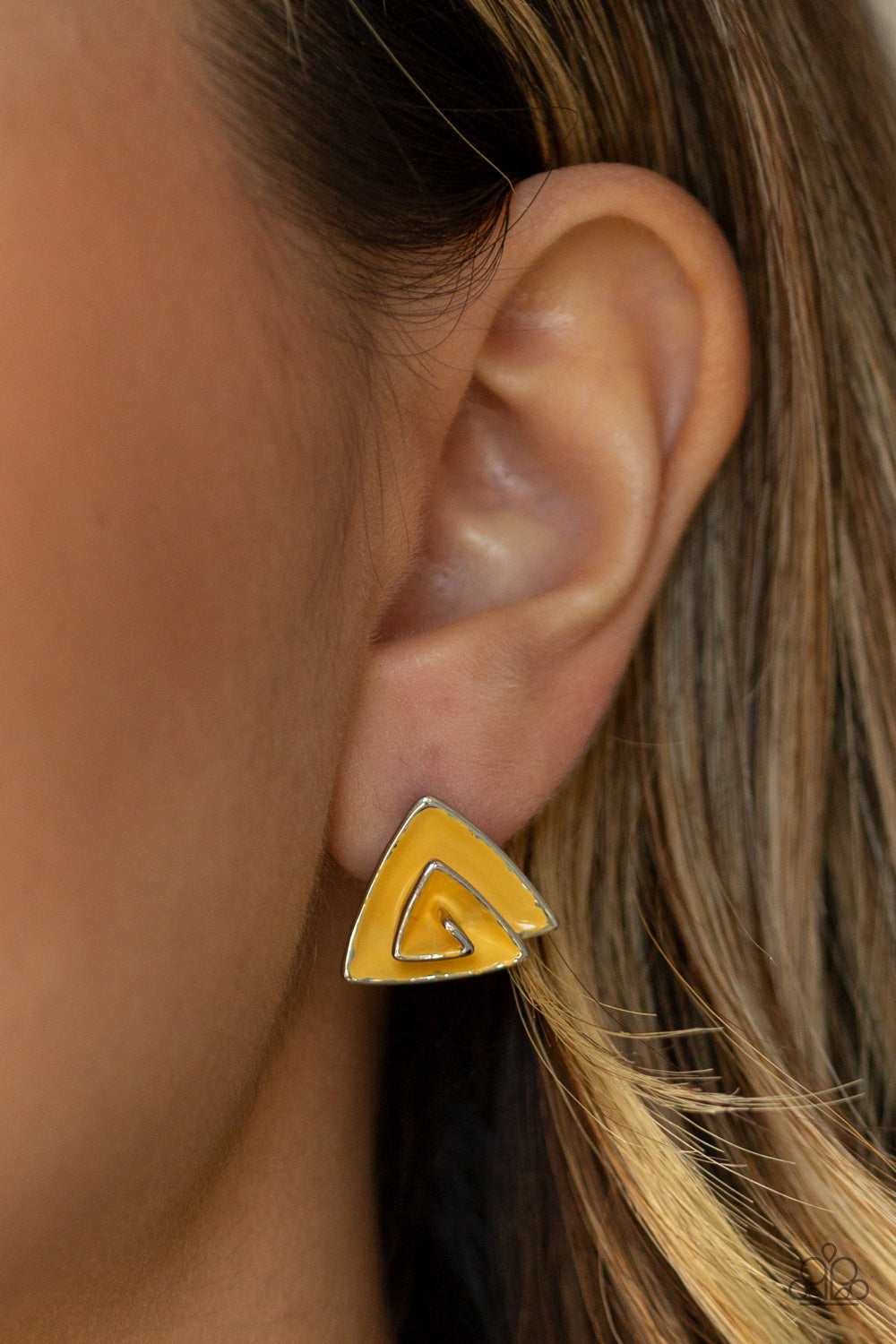 Paparazzi Earrings - On Blast - Yellow
