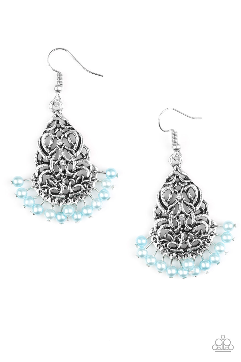 Paparazzi Earrings - BAROQUE The Bank - Blue