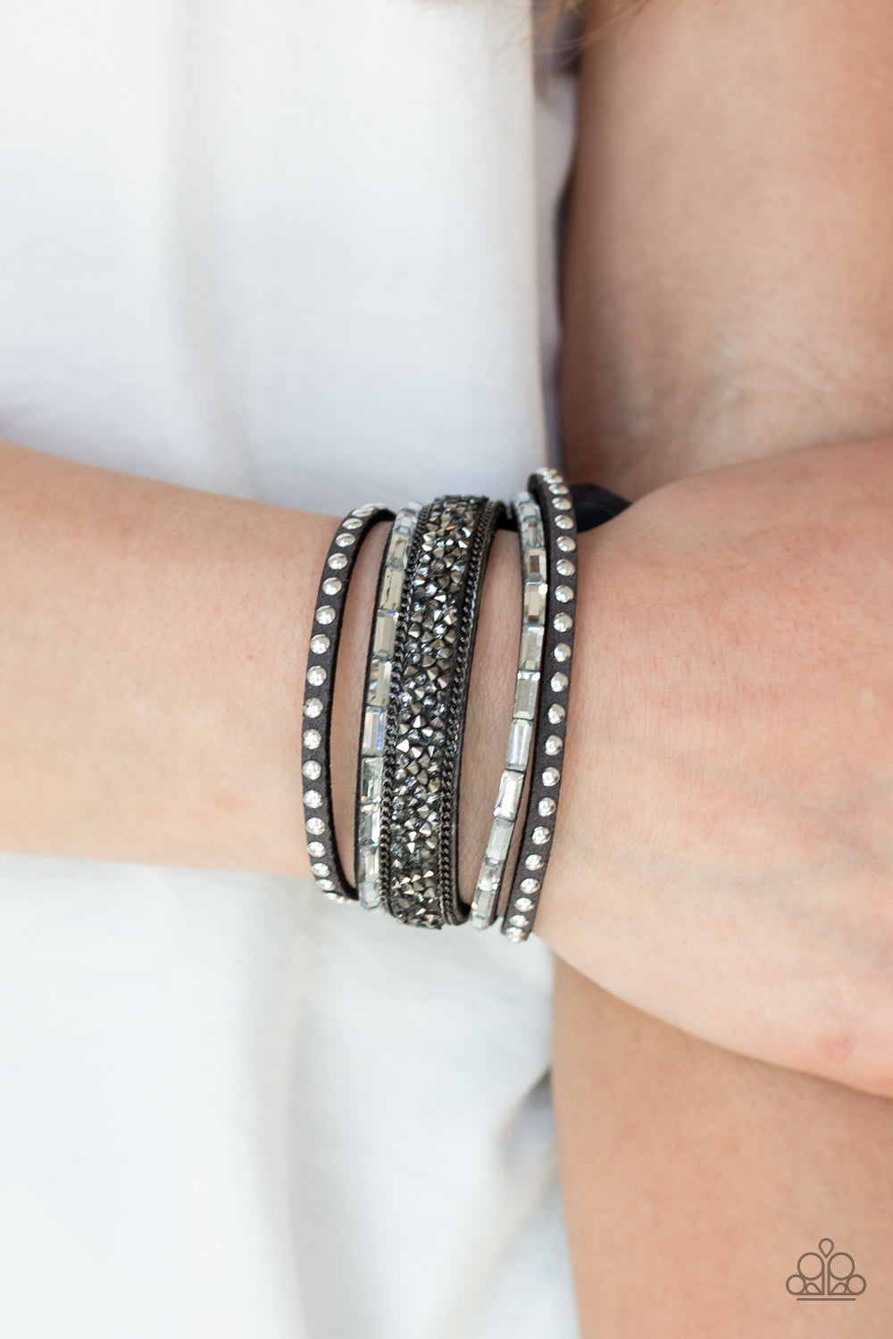 Paparazzi Urban Collection - Wrap - Rhinestone Rocker - Silver