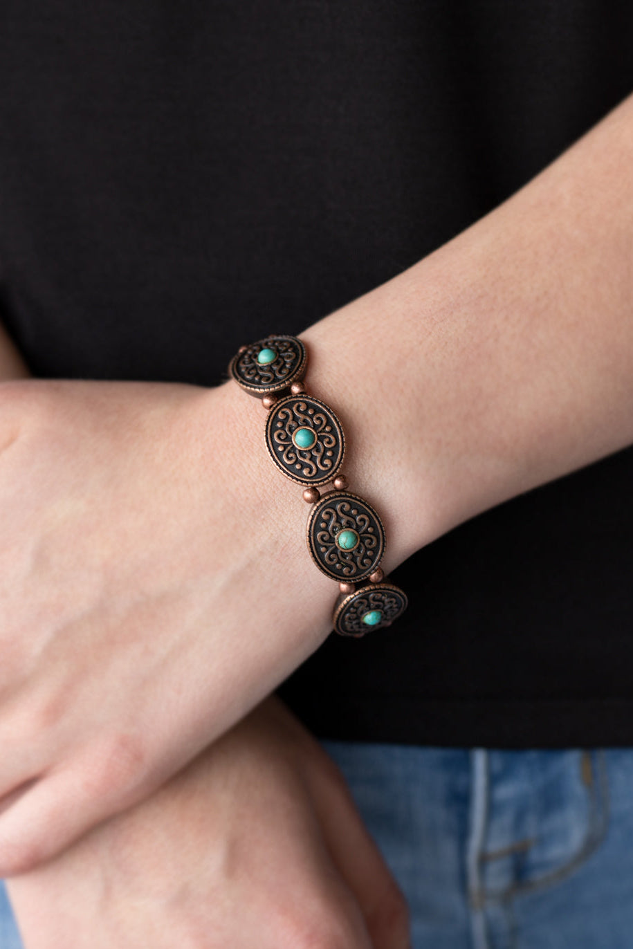 Paparazzi Bracelets - West Wishes - Copper