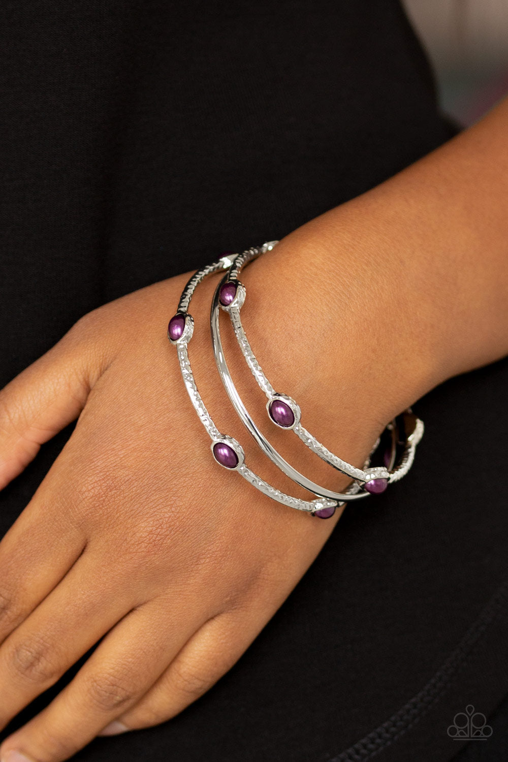 Paparazzi Bracelets - Bangle Belle - Purple