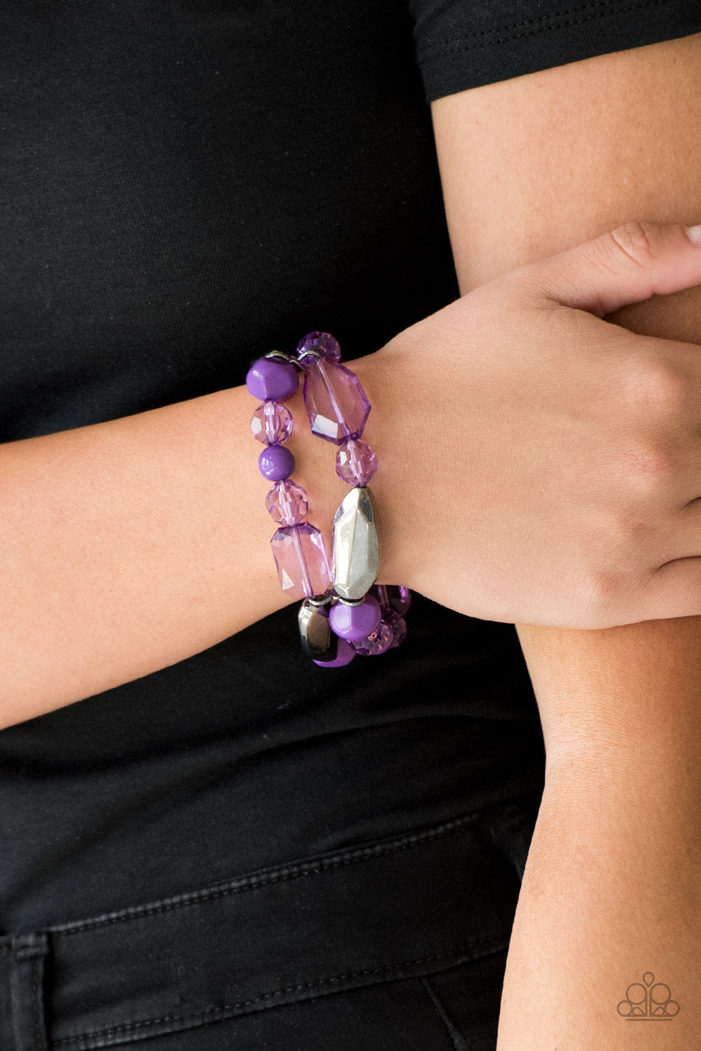 Paparazzi bracelets - Rockin Rock Candy - Purple