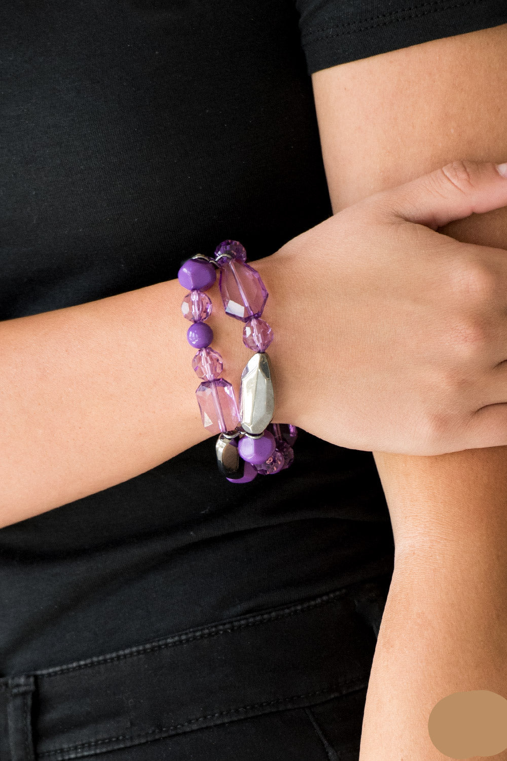 Paparazzi bracelets - Rockin Rock Candy - Purple