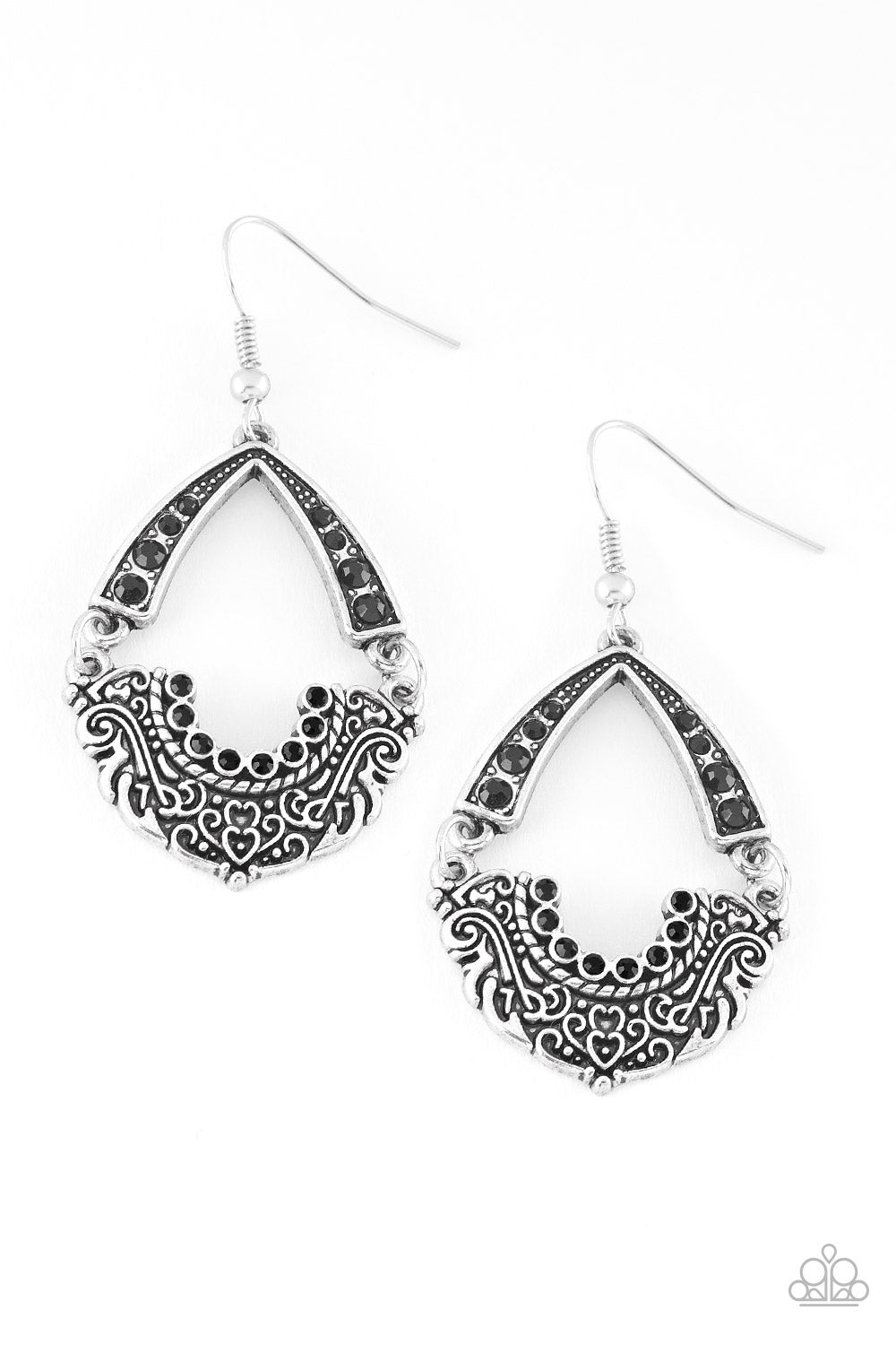 Paparazzi earring - Royal Engagement - Black