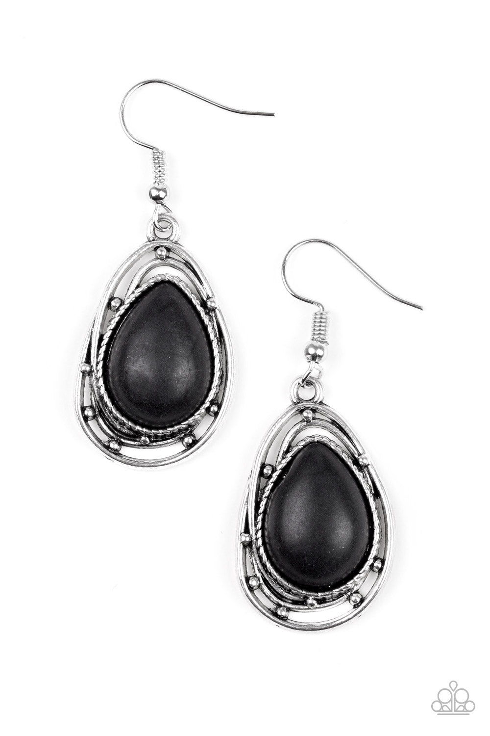 Paparazzi earring - Abstract Anthropology - Black