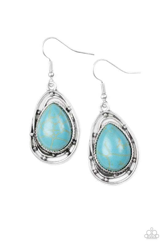 Paparazzi Earrings - Abstract Anthropology - Blue