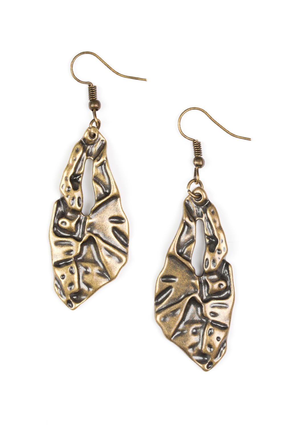 Paparazzi Earrings - Cave Cavalier - Brass