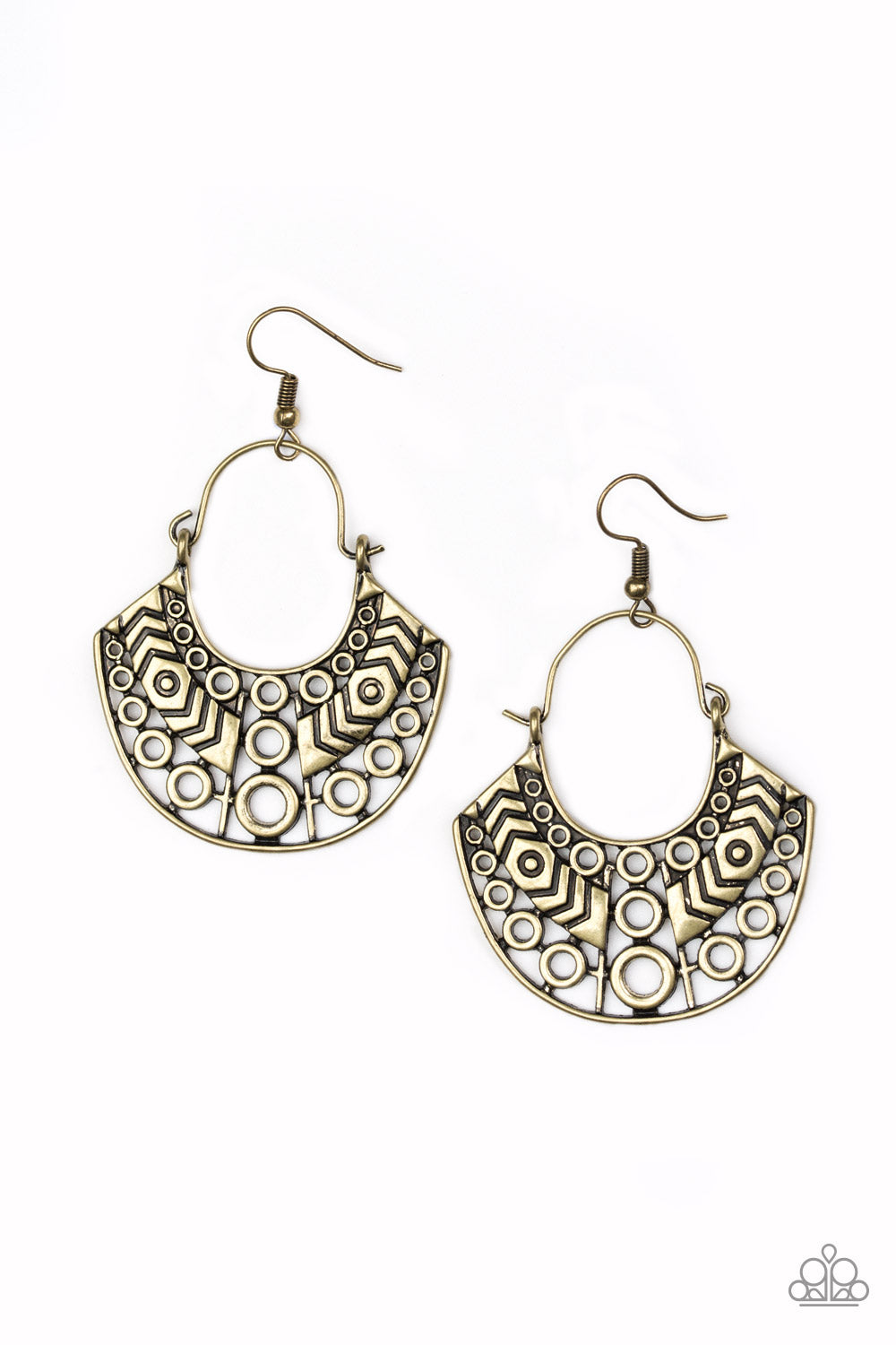 Paparazzi earring - Indigenous Idol - Brass