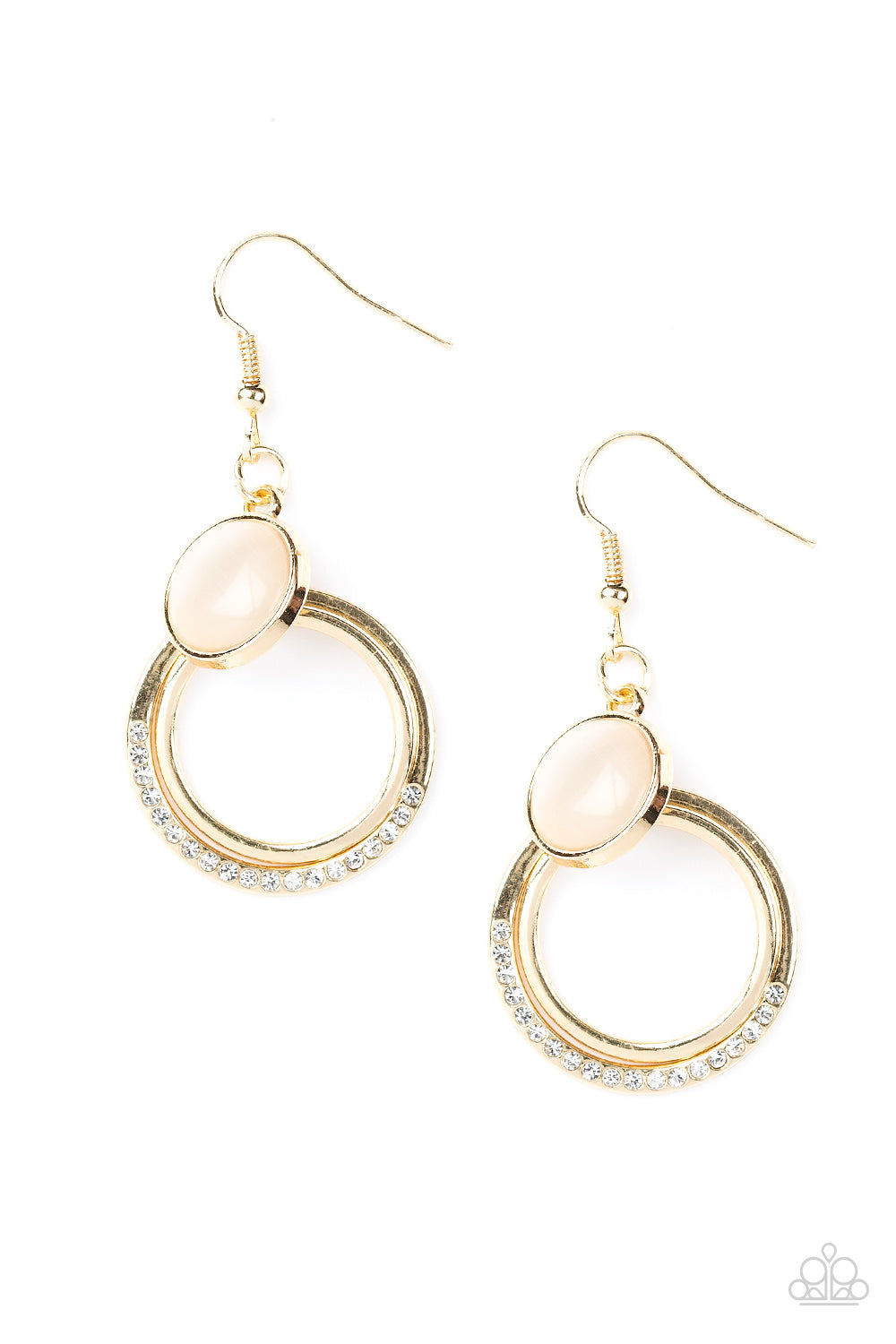 Paparazzi Earrings - Dreamily Dreamland - Gold