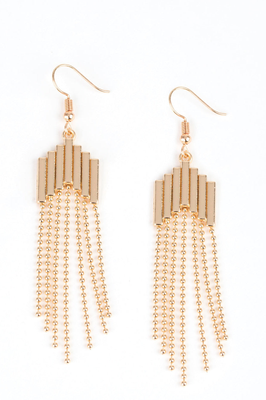 Paparazzi Earrings - Radically Retro - Gold