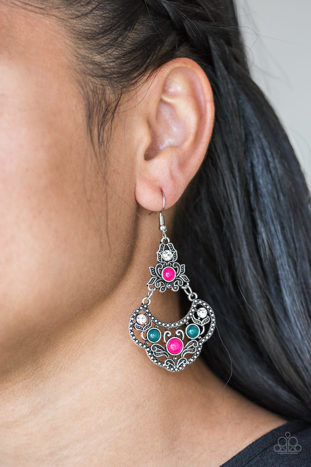 Paparazzi Earrings - Garden State Glow - Multi