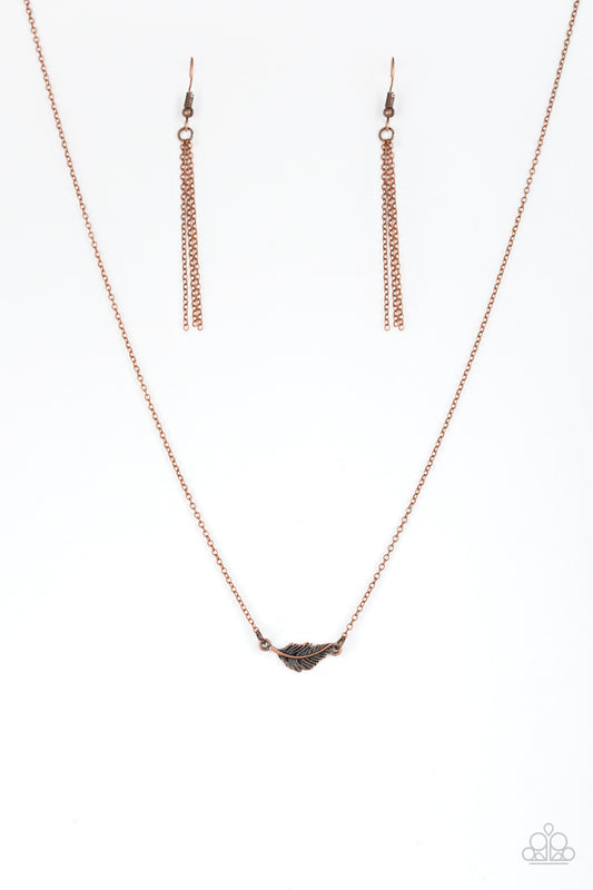 Paparazzi Necklaces - In-Flight Fashion - Copper