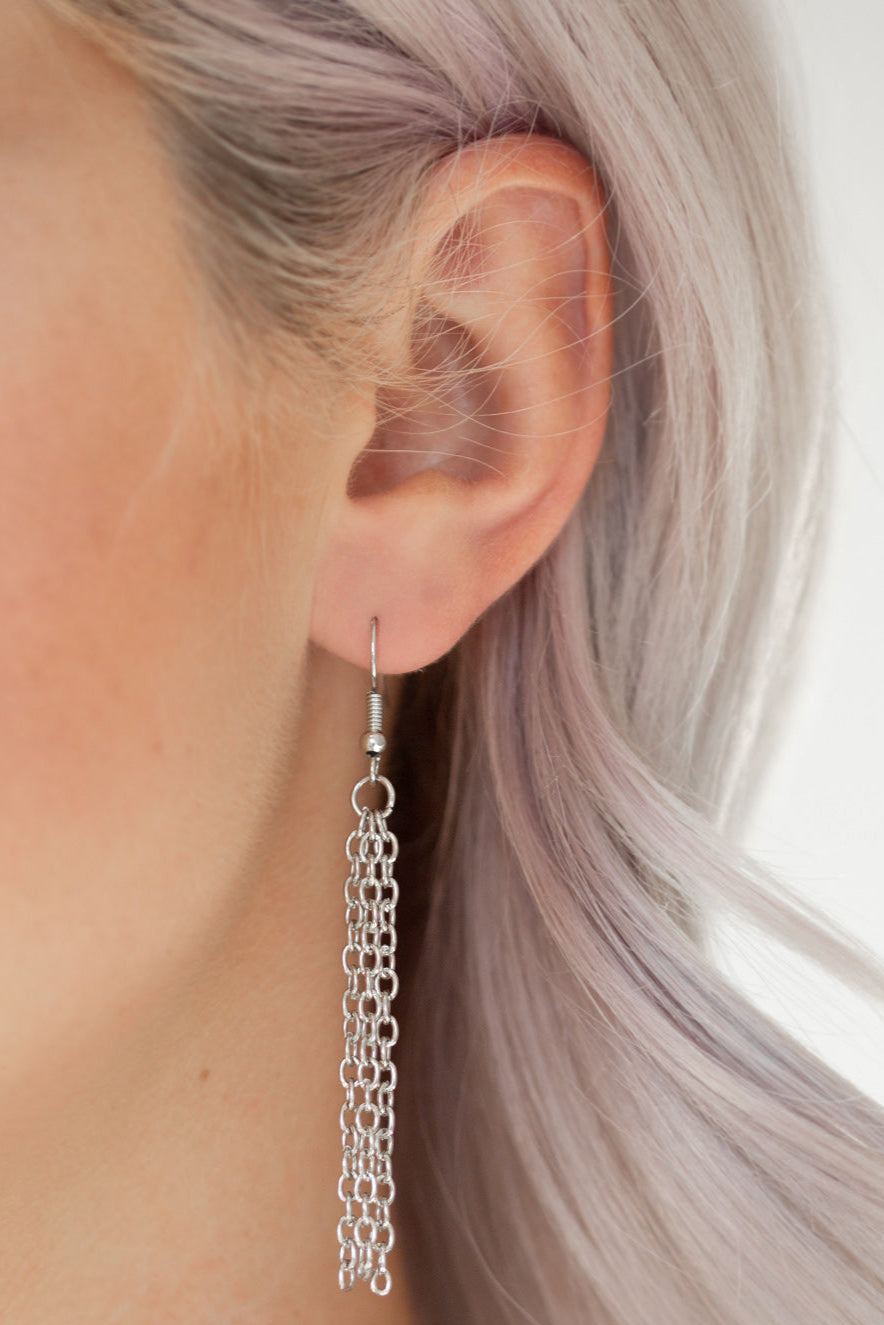 Paparazzi Necklaces - Abstract Aztec - Silver