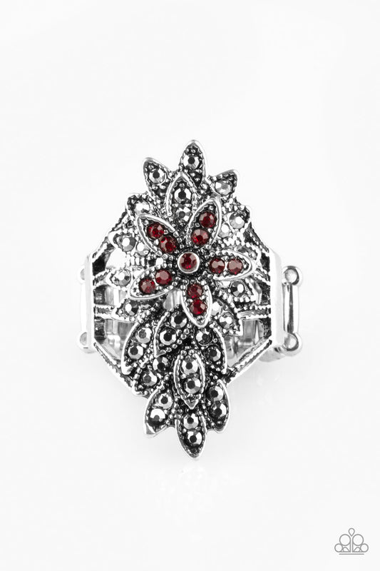 Paparazzi Rings - Formal Floral - Red