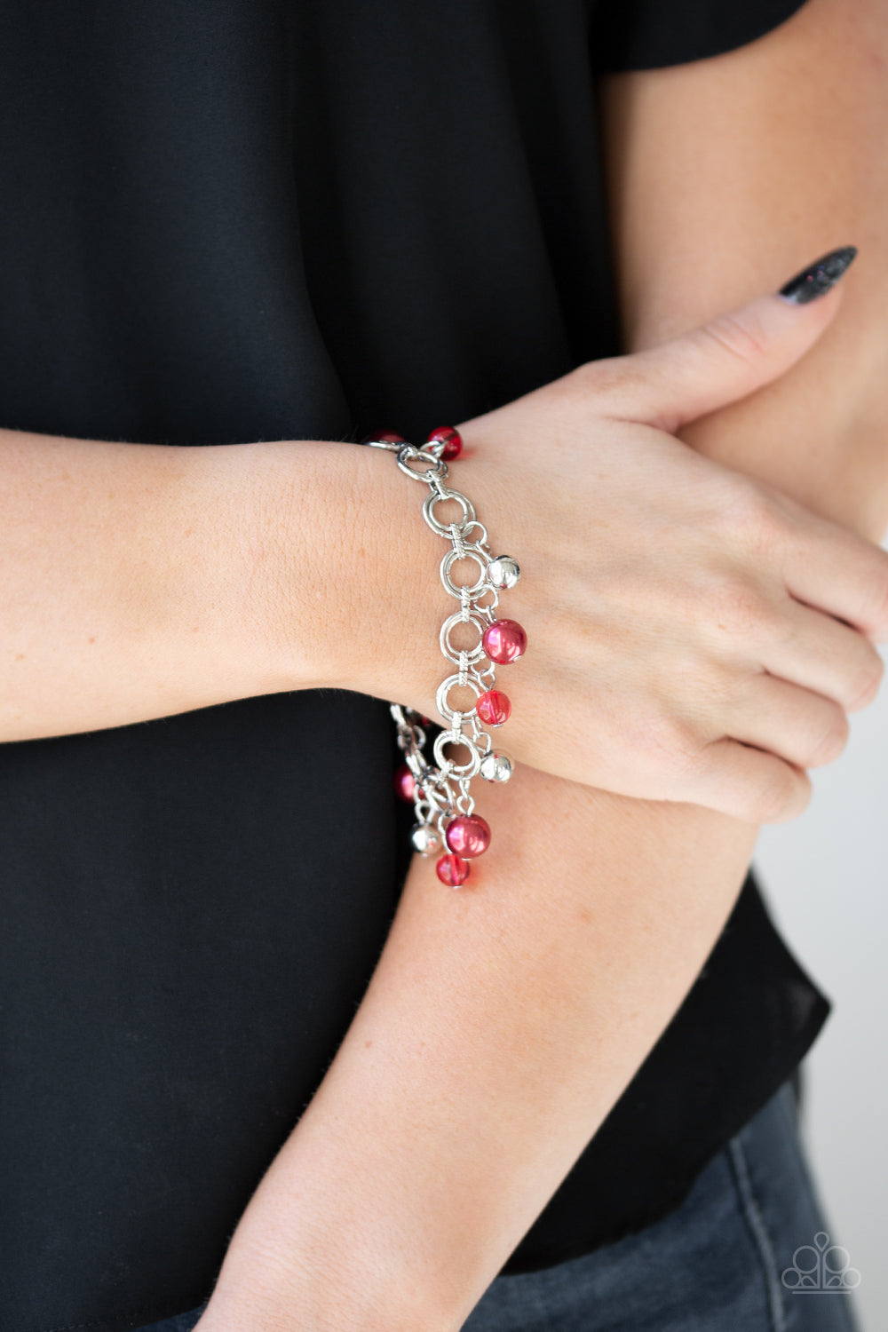 Paparazzi Bracelets - Fancy Fascination - Red