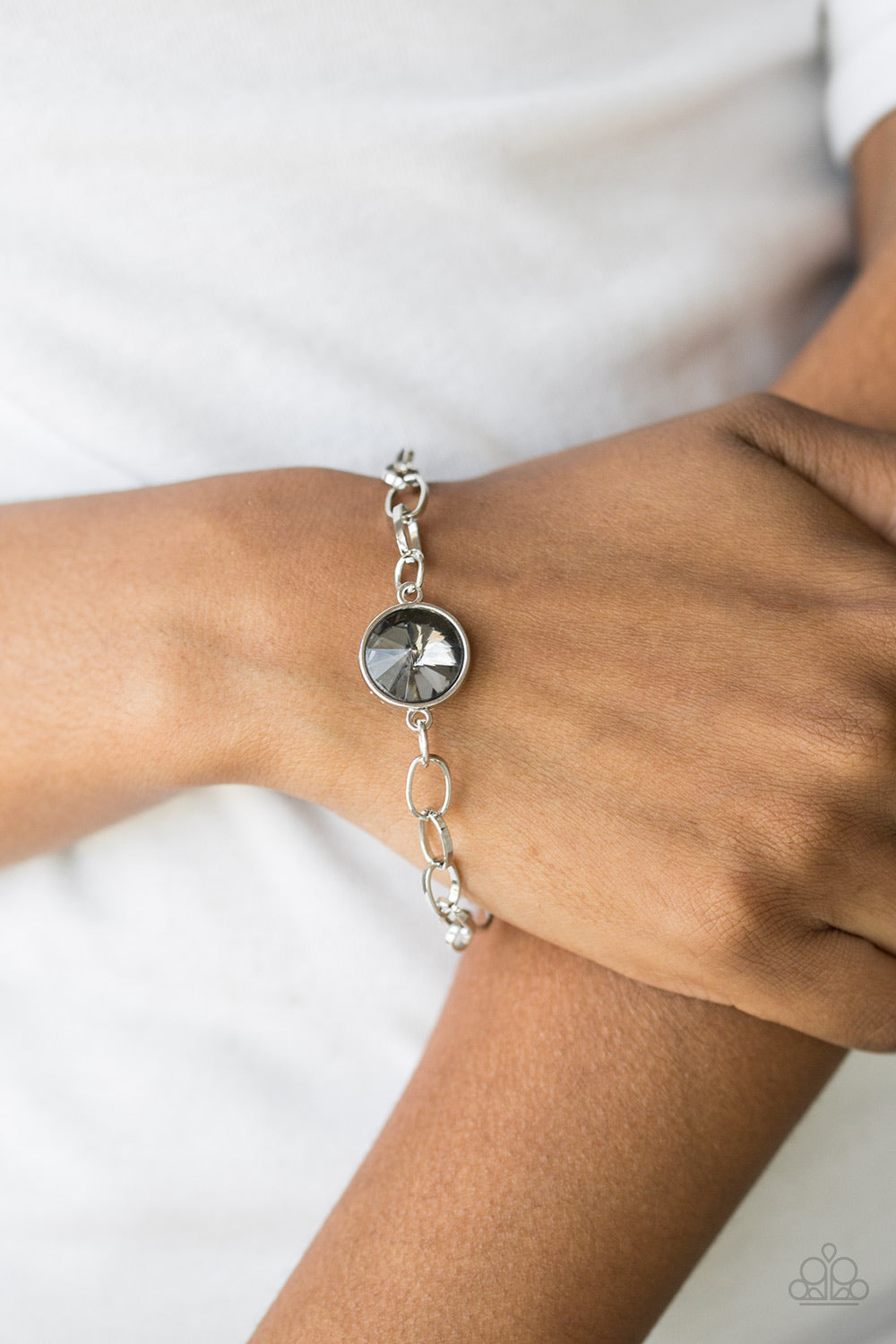 Paparazzi Bracelets - All Aglitter - Silver