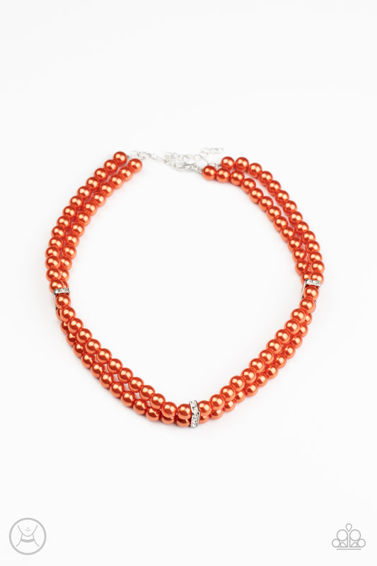 Paparazzi Necklaces - Put On Your Party Dress - Orange