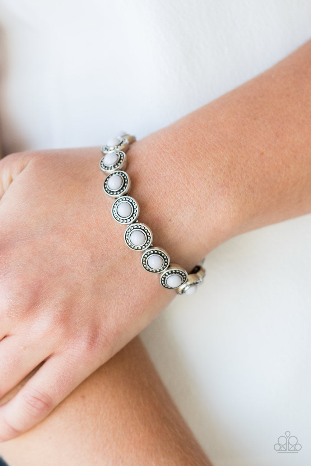 Paparazzi Bracelets - Globetrotter Goals - Silver