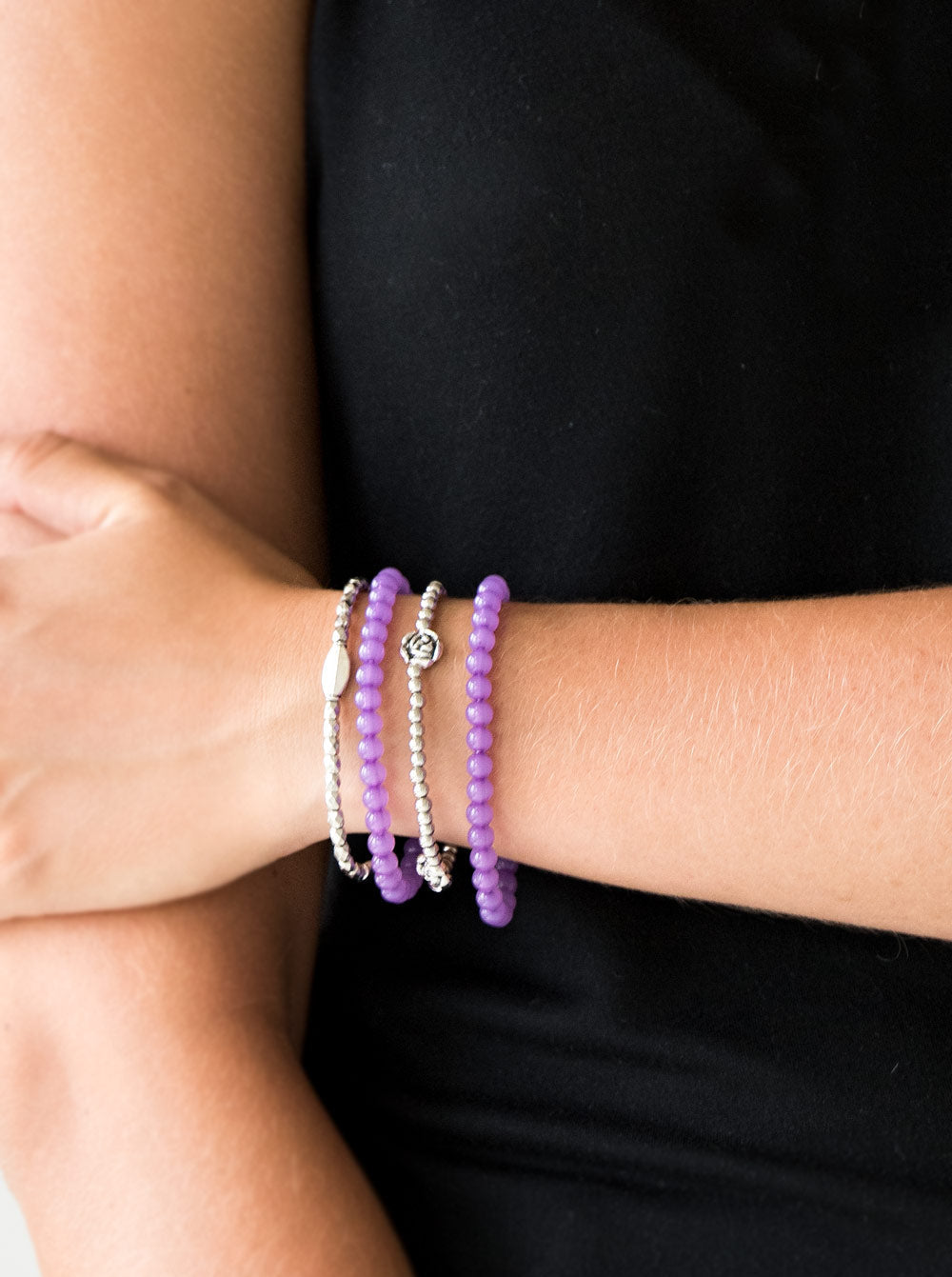 Paparazzi Bracelets - Blooming Buttercups - Purple