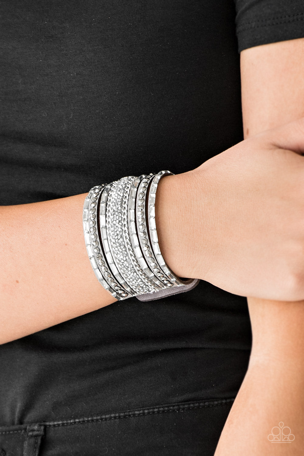 Paparazzi Urban Collection - Rhinestone Rumble - Silver