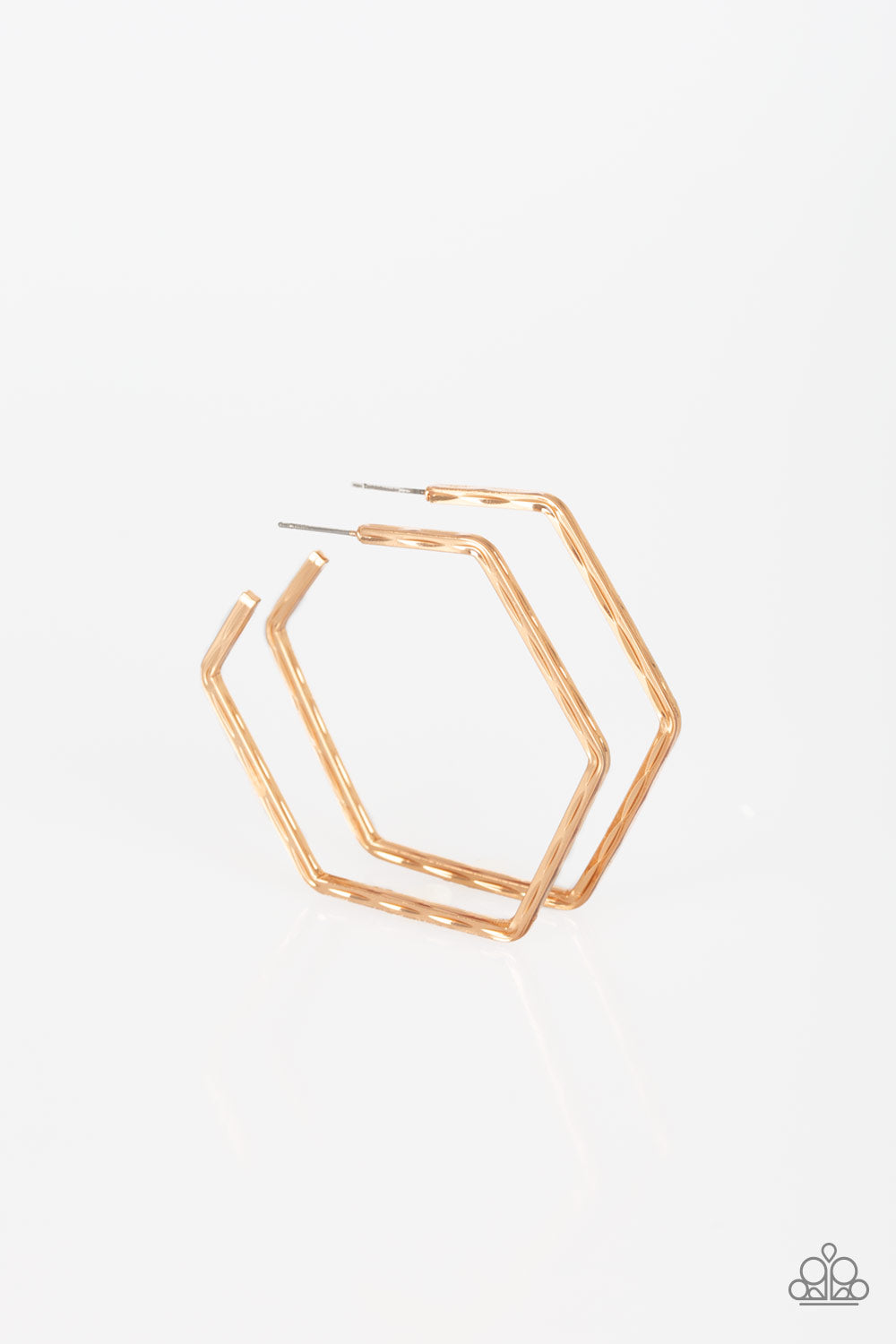 Paparazzi Earrings - Metro Metric - Gold - Hoops