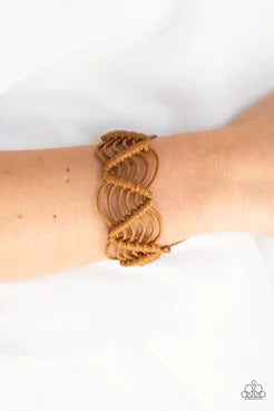 Paparazzi Urban Collection - Rise to the Bait - Brown - Pull Cord