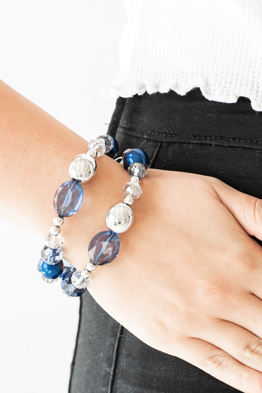 Paparazzi Bracelets - Downtown Dazzle - Blue