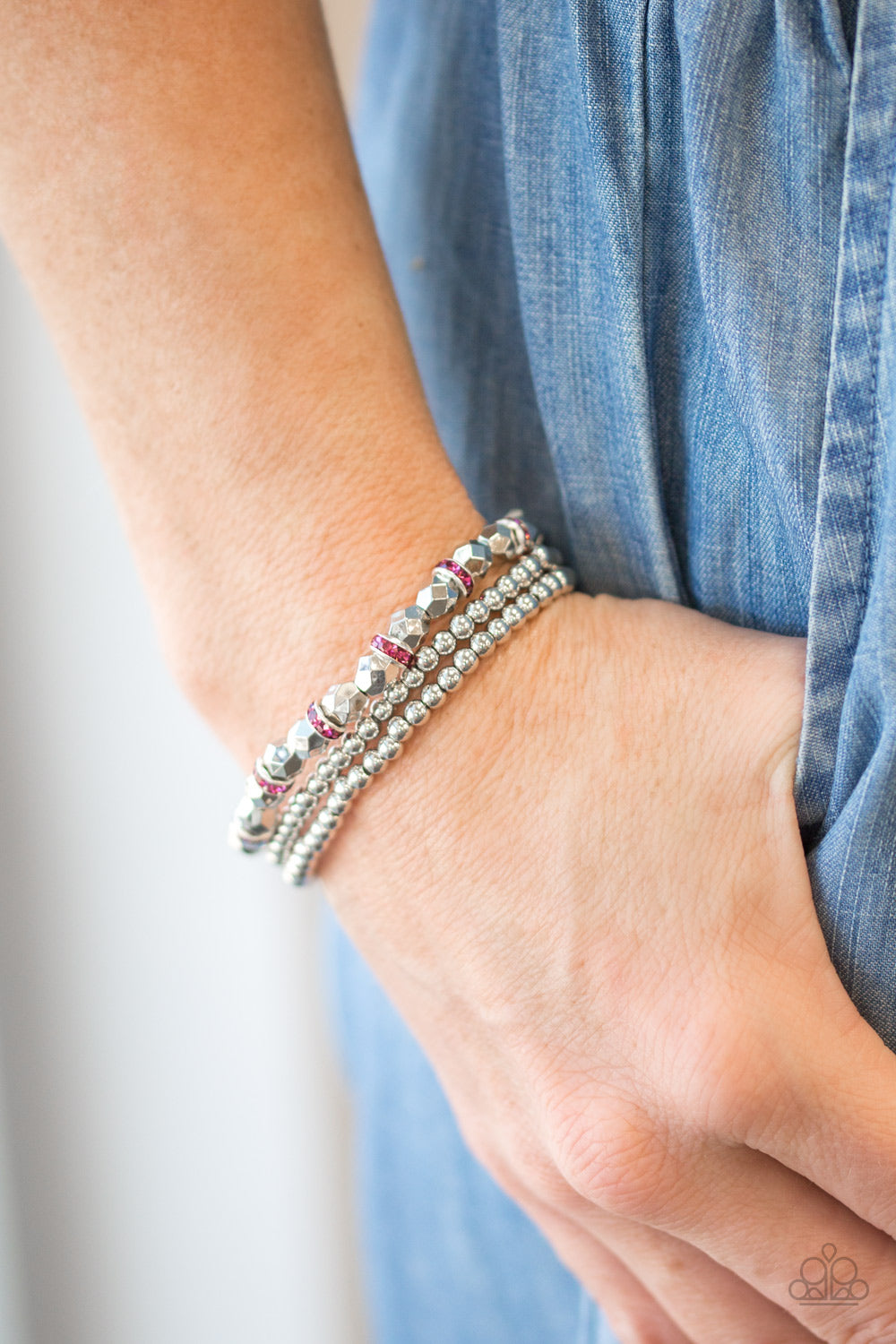 Paparazzi Bracelets - Let There Beam Light - Pink