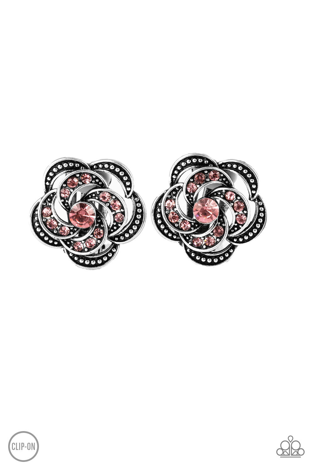 Paparazzi Earrings - Garden Glitter - Pink