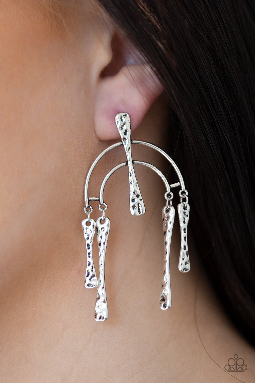 Paparazzi Earrings - ARTIFACTS Of Life - Silver