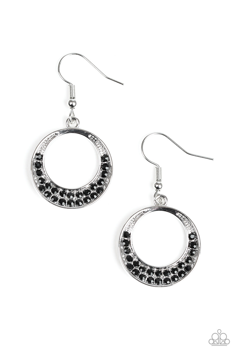 Paparazzi earring - Socialite Luster - Black