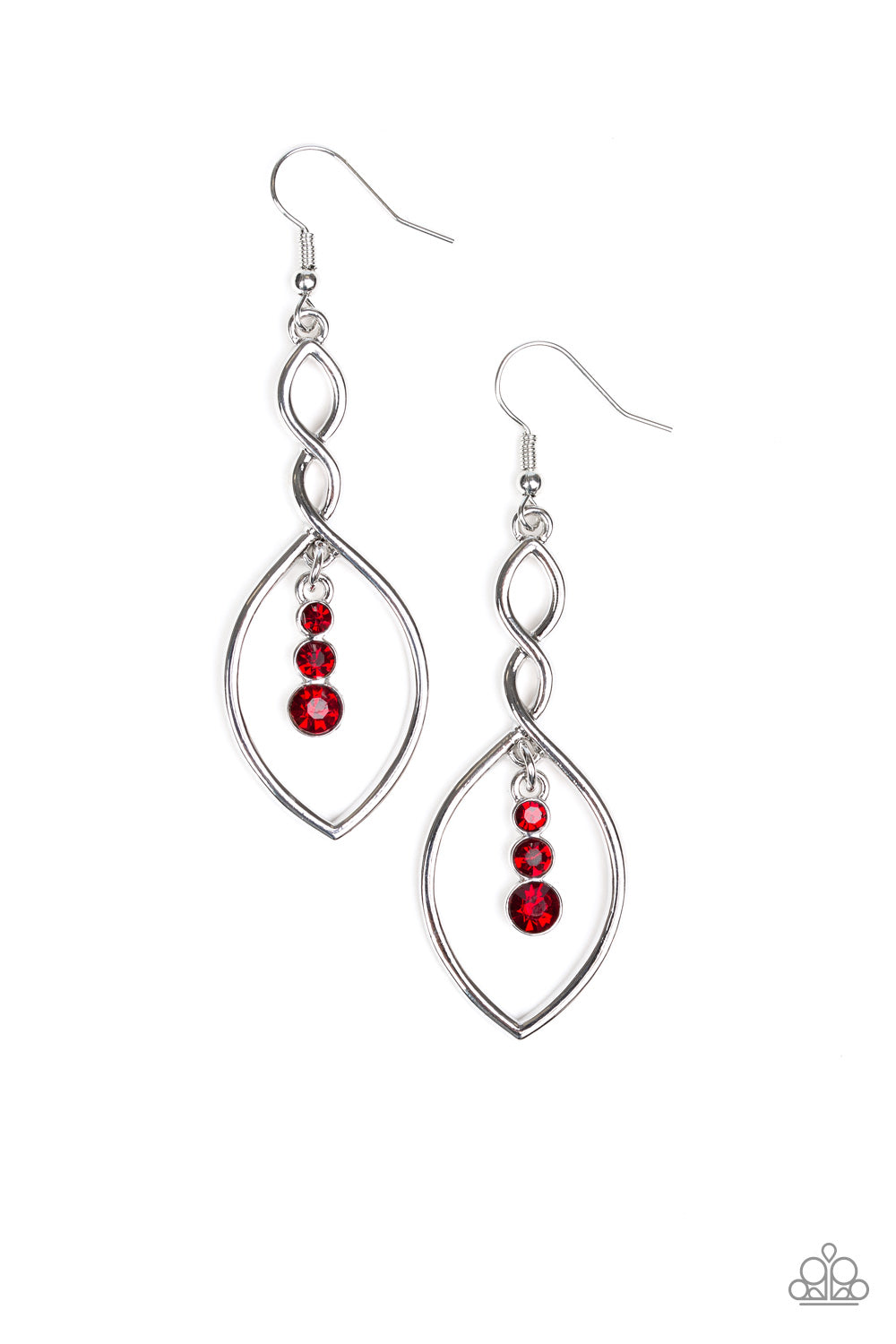 Paparazzi Earrings - Timeless Twist - Red