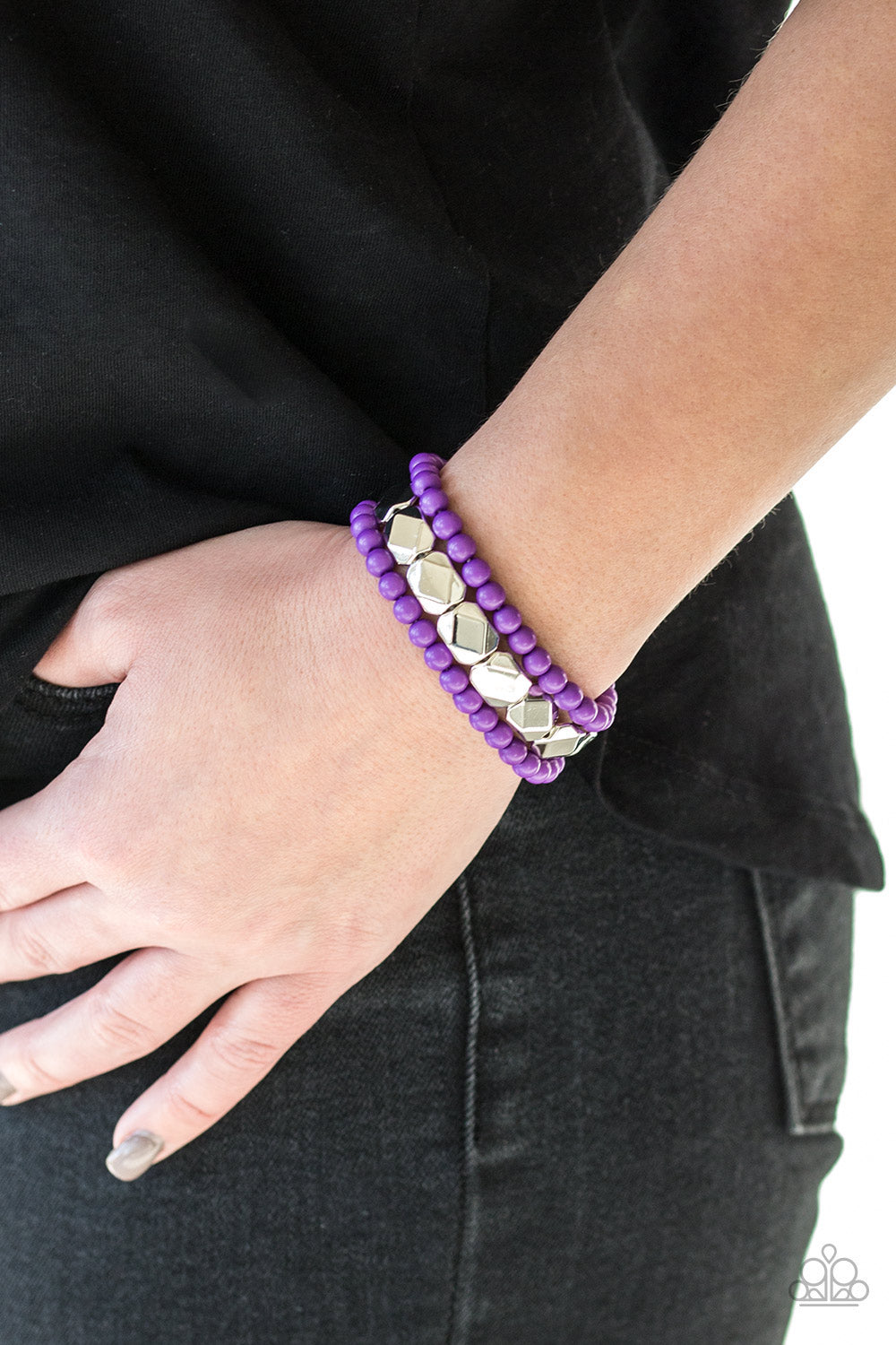 Paparazzi Bracelets - Fiesta Flavor - Purple